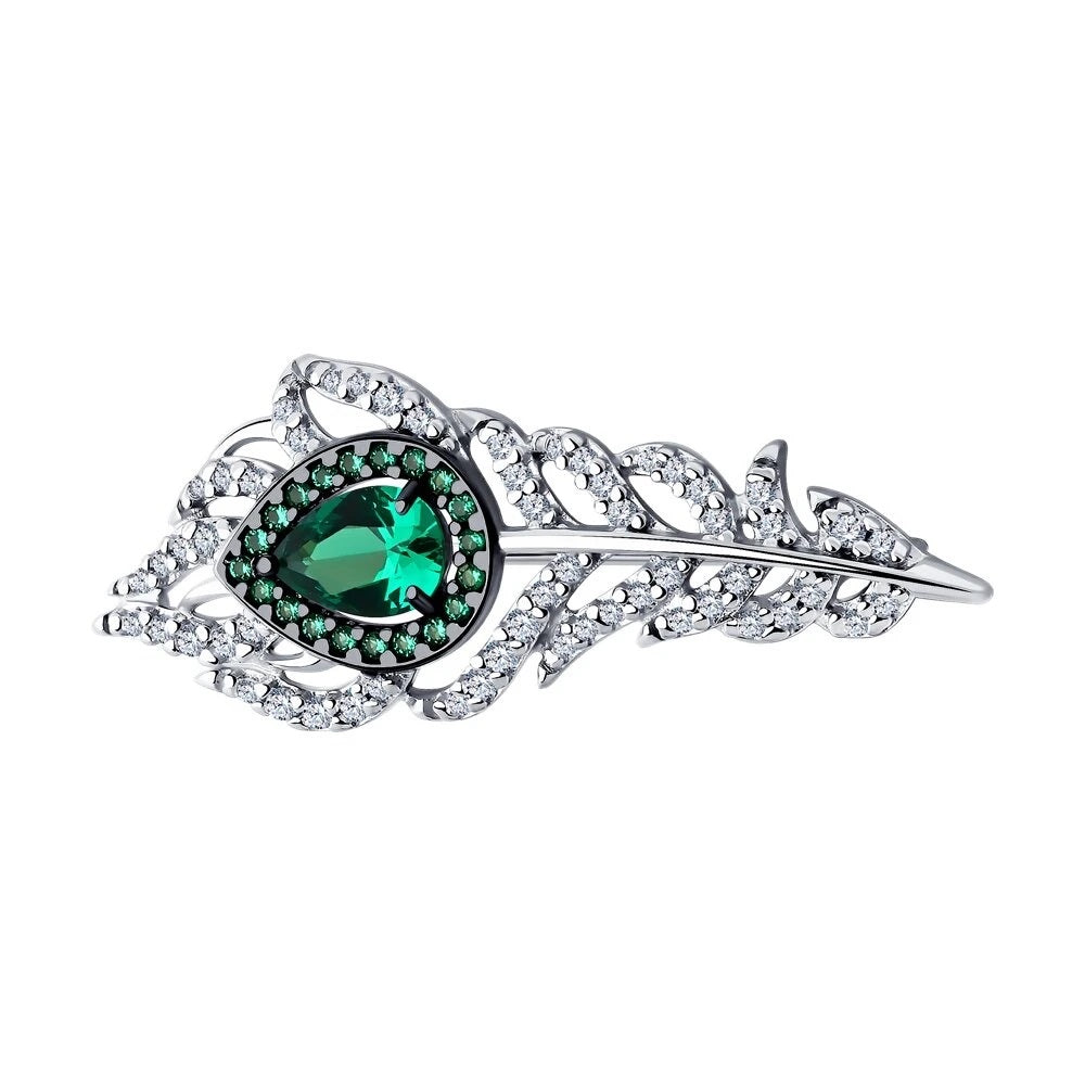 Brosche mit Zirkonia Bild 1