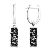 Ohrhänger mit schwarzen Kristallen Swarovski Bild 1