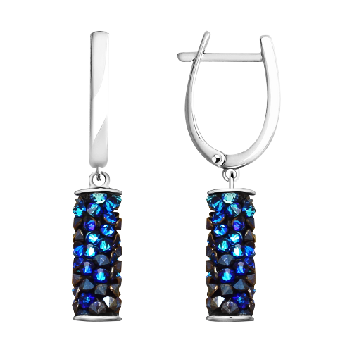 Ohrhänger mit blauen Kristallen Swarovski Bild 1