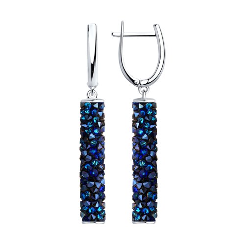 Ohrhänger mit blauen Kristallen Swarovski Bild 1