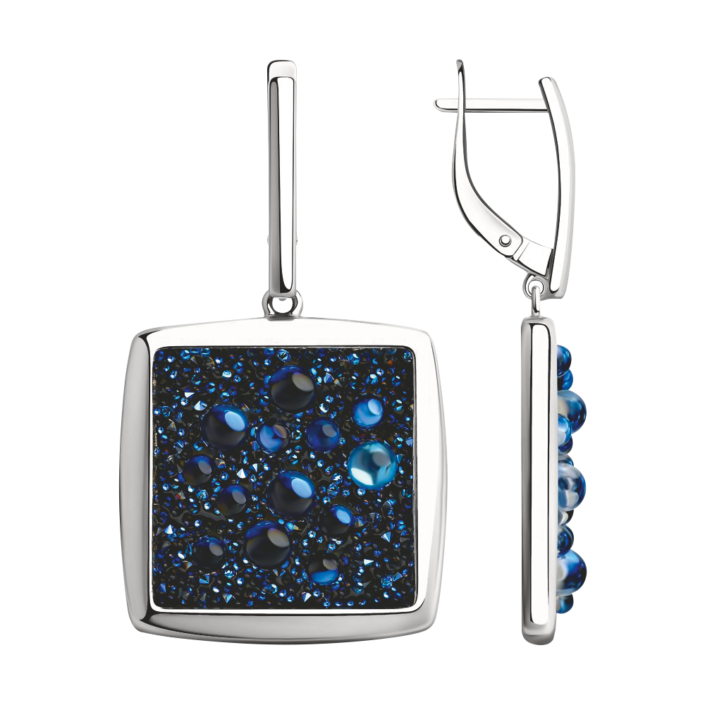 Ohrhänger mit blauen Kristallen Swarovski Bild 1