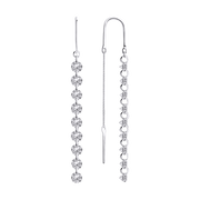 Ohrhänger als Durchzieher mit Zirkonia Bild 1