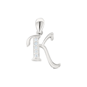 Buchstabenanhänger "K" mit Zirkonia Bild 1