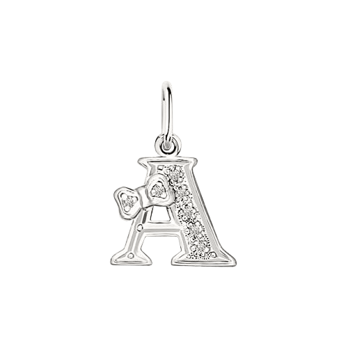 Buchstabenanhänger "A" mit Zirkonia Bild 1