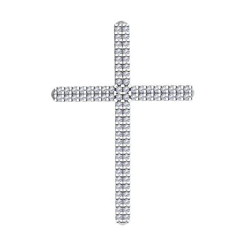 Anhänger–Kreuz mit Zirkonia Bild 1