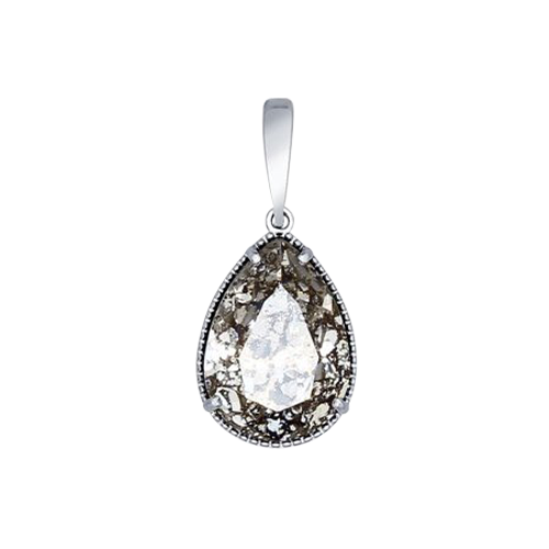 Anhänger mit schwarzem Swarovski Kristall Bild 1