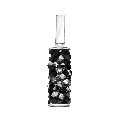 Anhänger mit schwarzen Kristallen Swarovski Bild 1