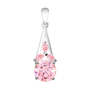 Anhänger mit rosa Zirkonia Bild 1