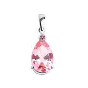 Anhänger mit rosa Zirkonia Bild 1