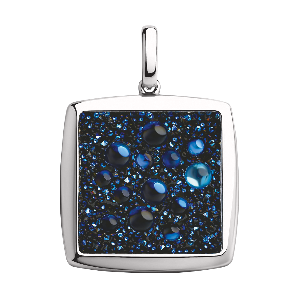 Anhänger mit blauen Kristallen Swarovski Bild 1