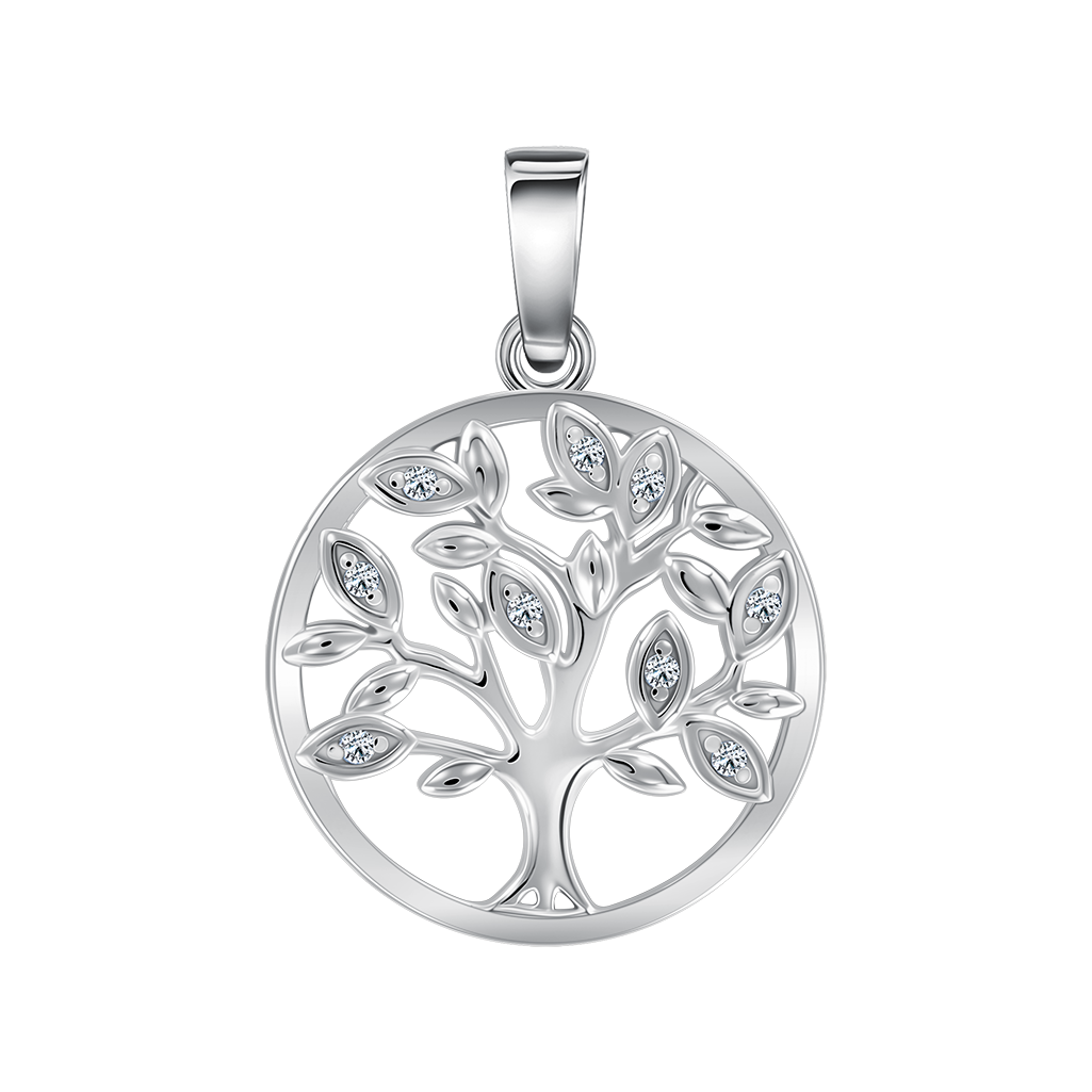 Anhänger "Baum des Lebens" mit Zirkonia Bild 1