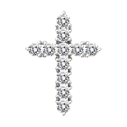 Anhänger – Kreuz mit Zirkonia Bild 1