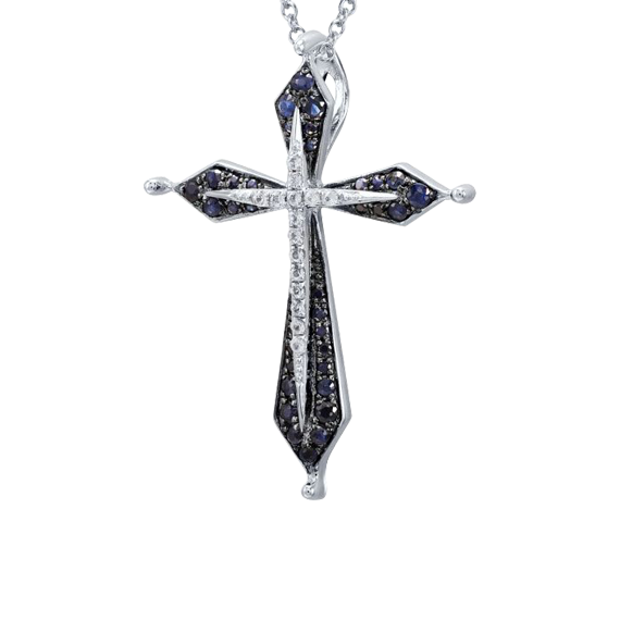 Anhänger – Kreuz mit Zirkonia Bild 1