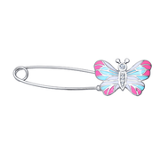 Brosche mit Zirkonia und Emaille Bild 1
