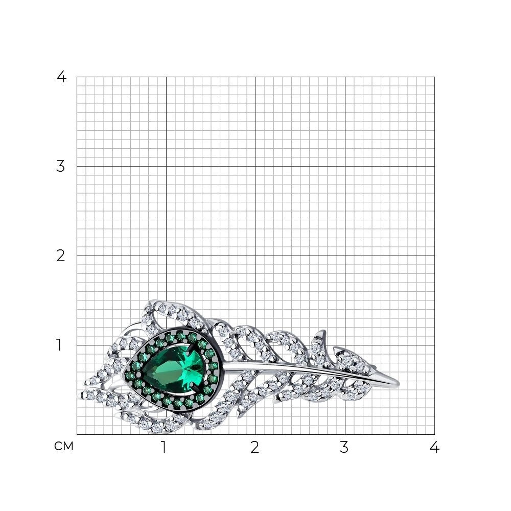 Brosche mit Zirkonia Bild 3