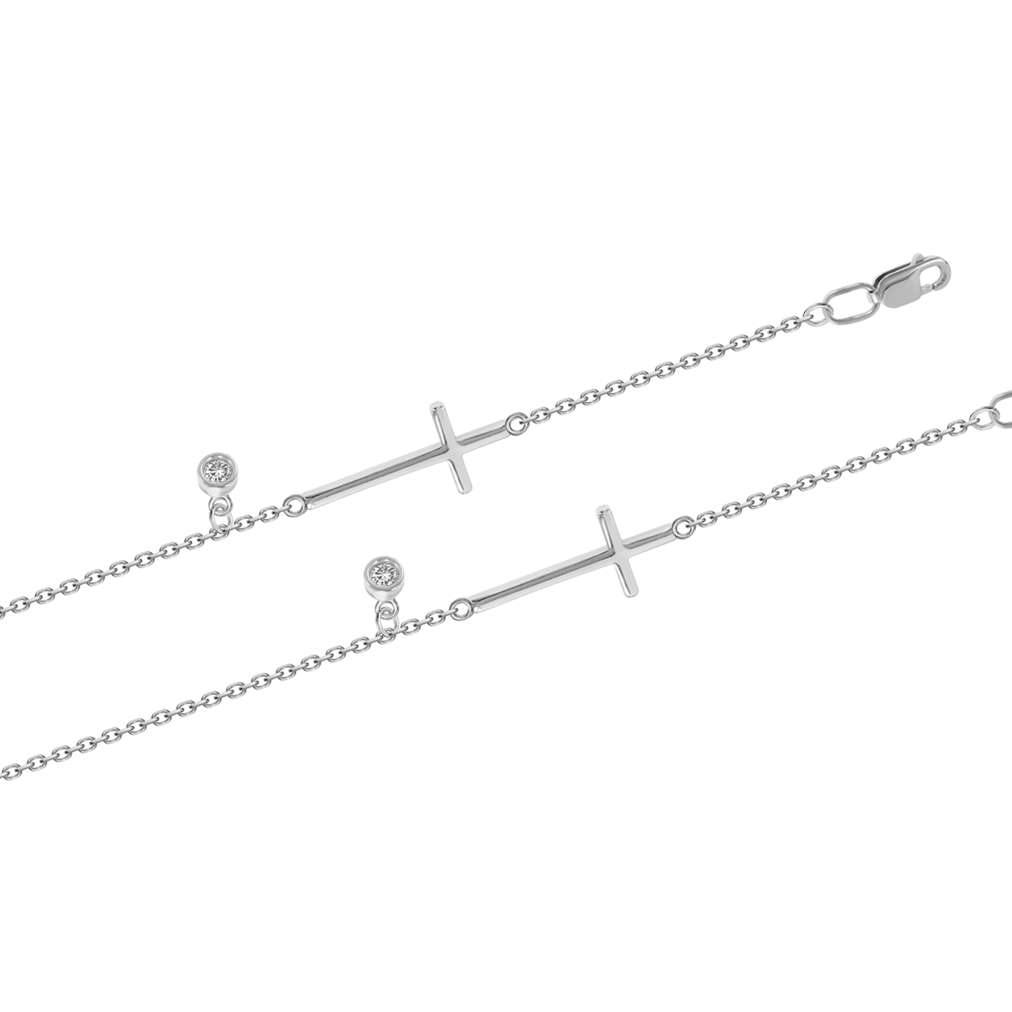 Armband "Kreuz" mit Zirkonia Bild 1