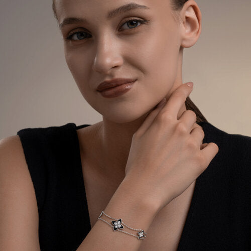 Armband mit Zirkonia und Emaille Bild 5