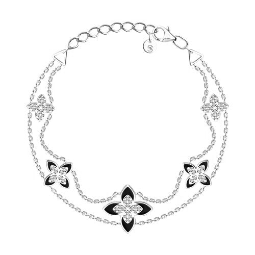 Armband mit Zirkonia und Emaille Bild 1