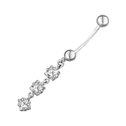 Bauchpiercing mit Zirkonia Bild 1