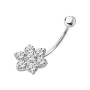 Bauchpiercing mit Zirkonia Bild 1