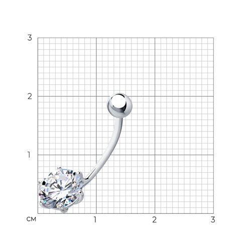 Bauchpiercing mit Zirkonia Bild 2