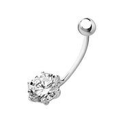 Bauchpiercing mit Zirkonia Bild 1