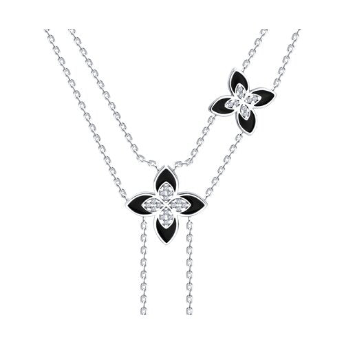 Collier mit Zirkonia und Emaille Bild 2