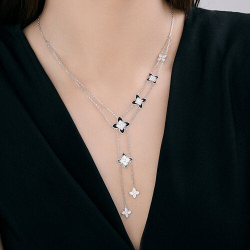 Collier mit Zirkonia und Emaille Bild 3