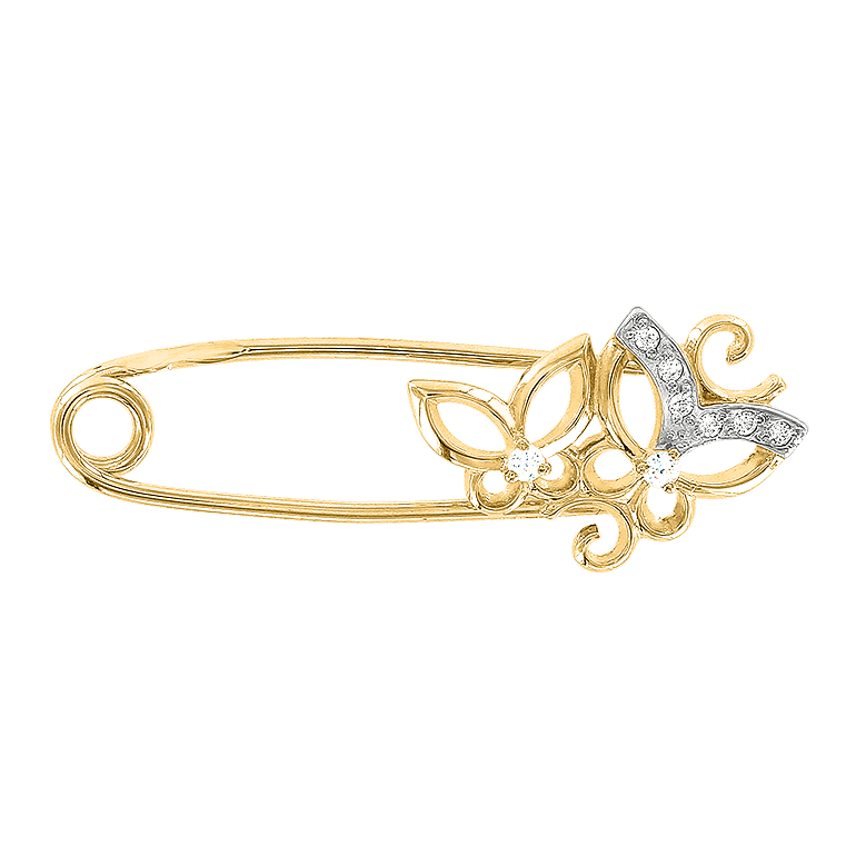 Brosche mit Zirkonia Bild 1