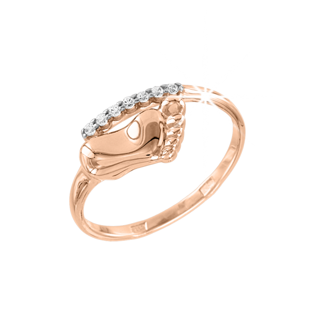 Ring mit Babyfuß