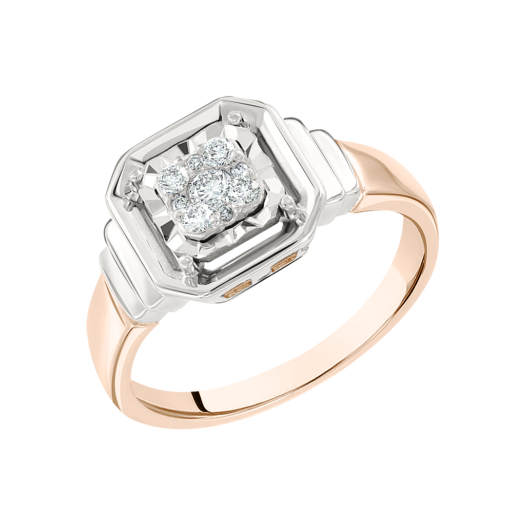 Damenring Bicolor mit Brillanten
