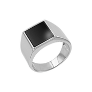 Herrenring mit Onyx Bild 1
