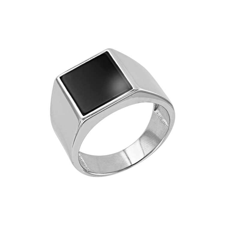 Herrenring mit Onyx Bild 1