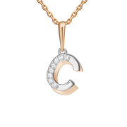 Buchstabenanhänger "C" mit Zirkonia Bild 1