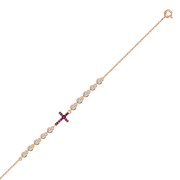 Armband "Kreuz" vergoldet mit Zirkonia Bild 1