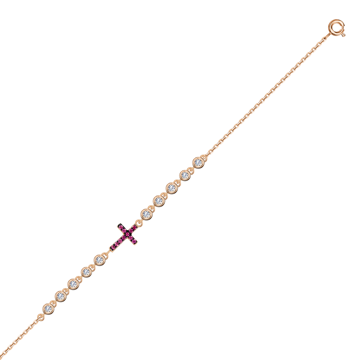 Armband "Kreuz" vergoldet mit Zirkonia Bild 1