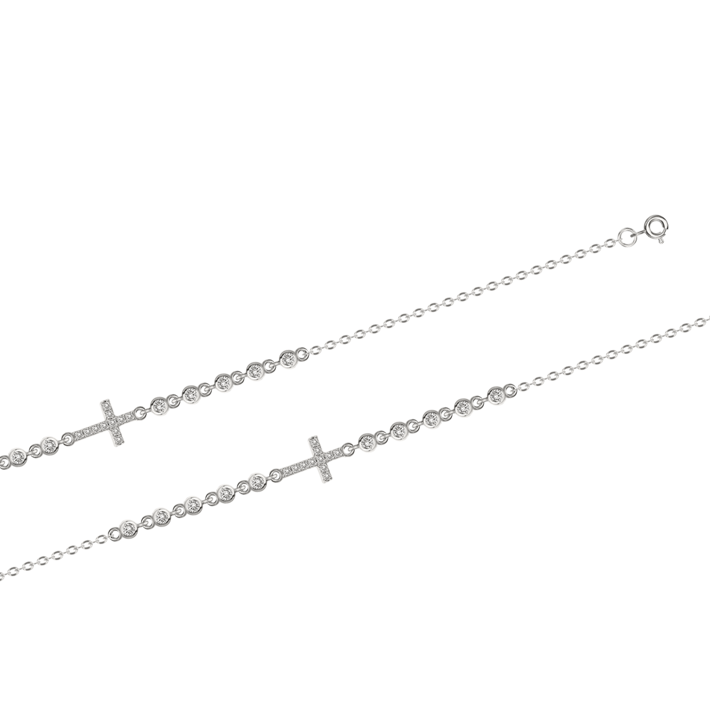 Armband "Kreuz" mit Zirkonia Bild 1