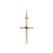 Anhänger - Kreuz mit Smaragd Bild 1