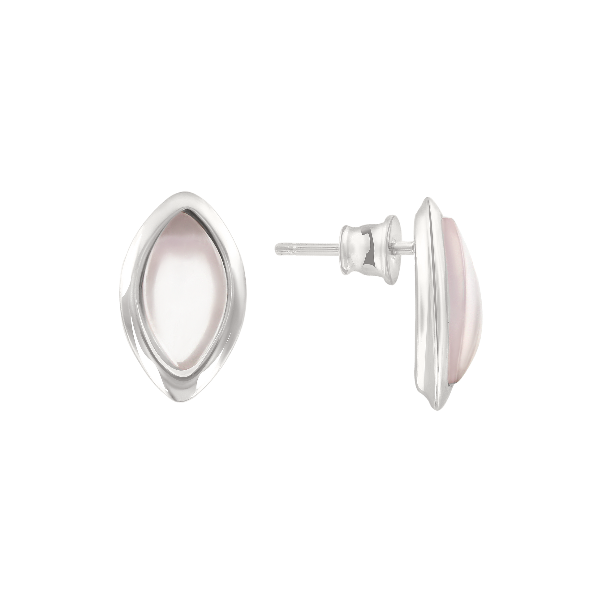 Ohrstecker mit rosa Quarz Bild 1