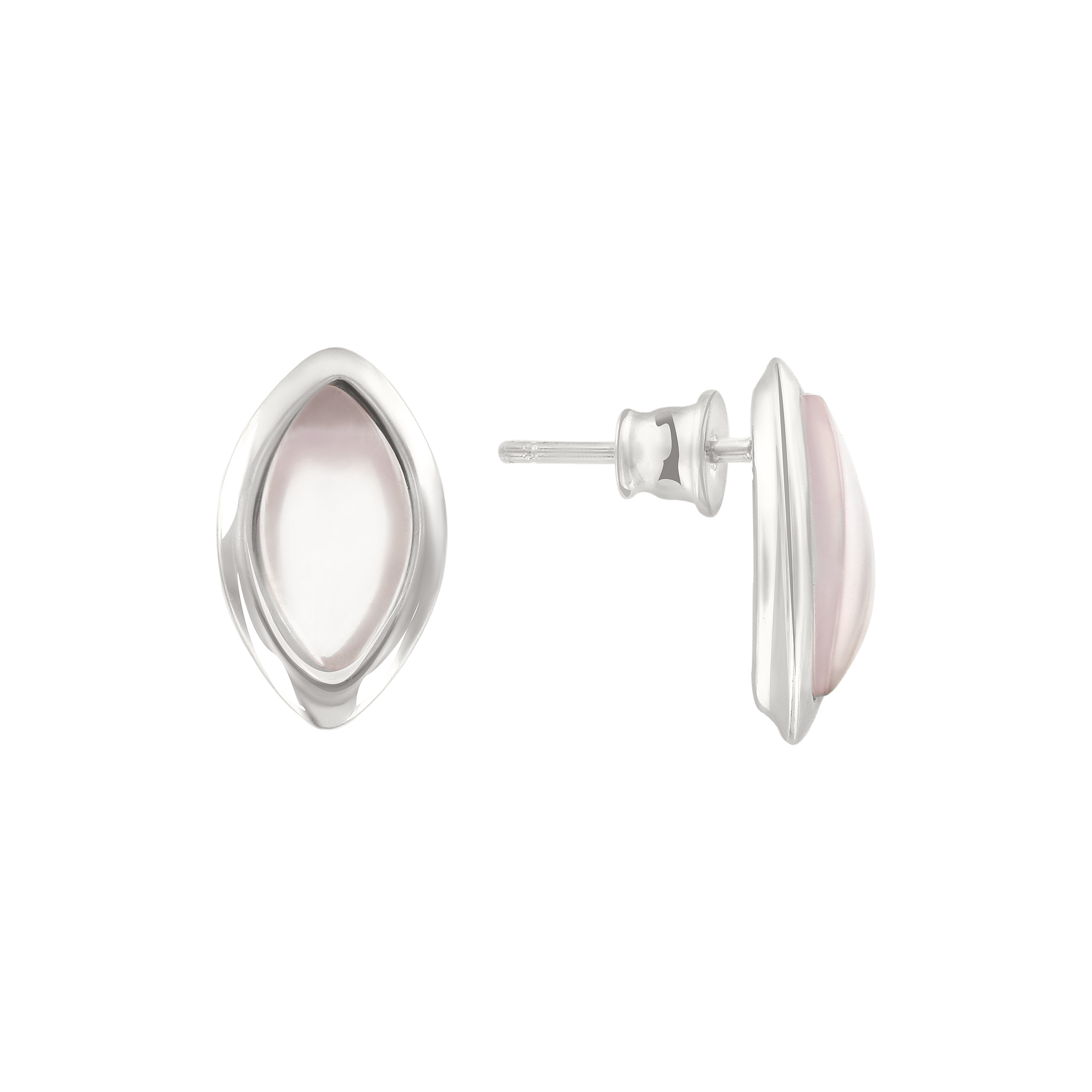 Ohrstecker mit rosa Quarz Bild 1