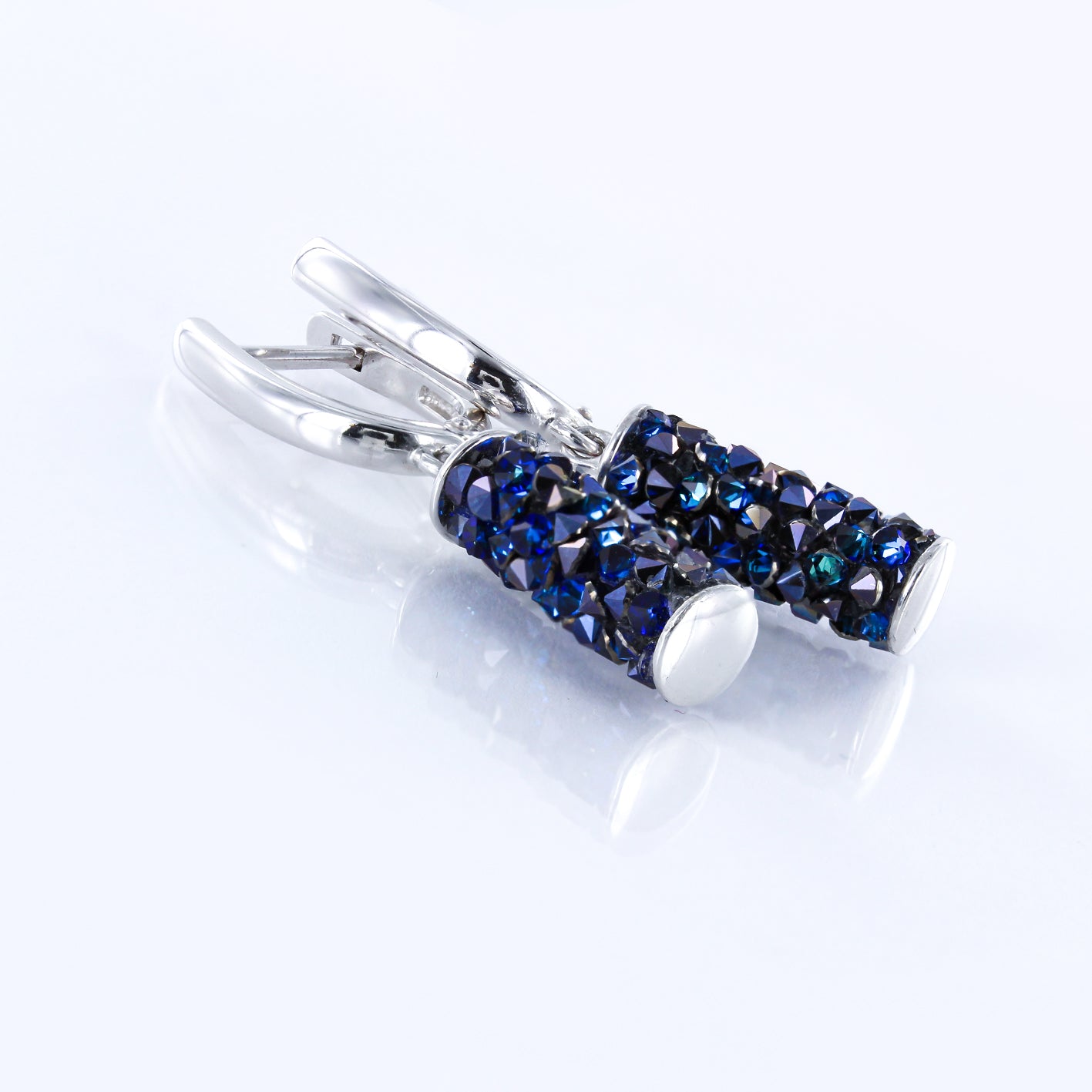 Ohrhänger mit blauen Kristallen Swarovski Bild 2