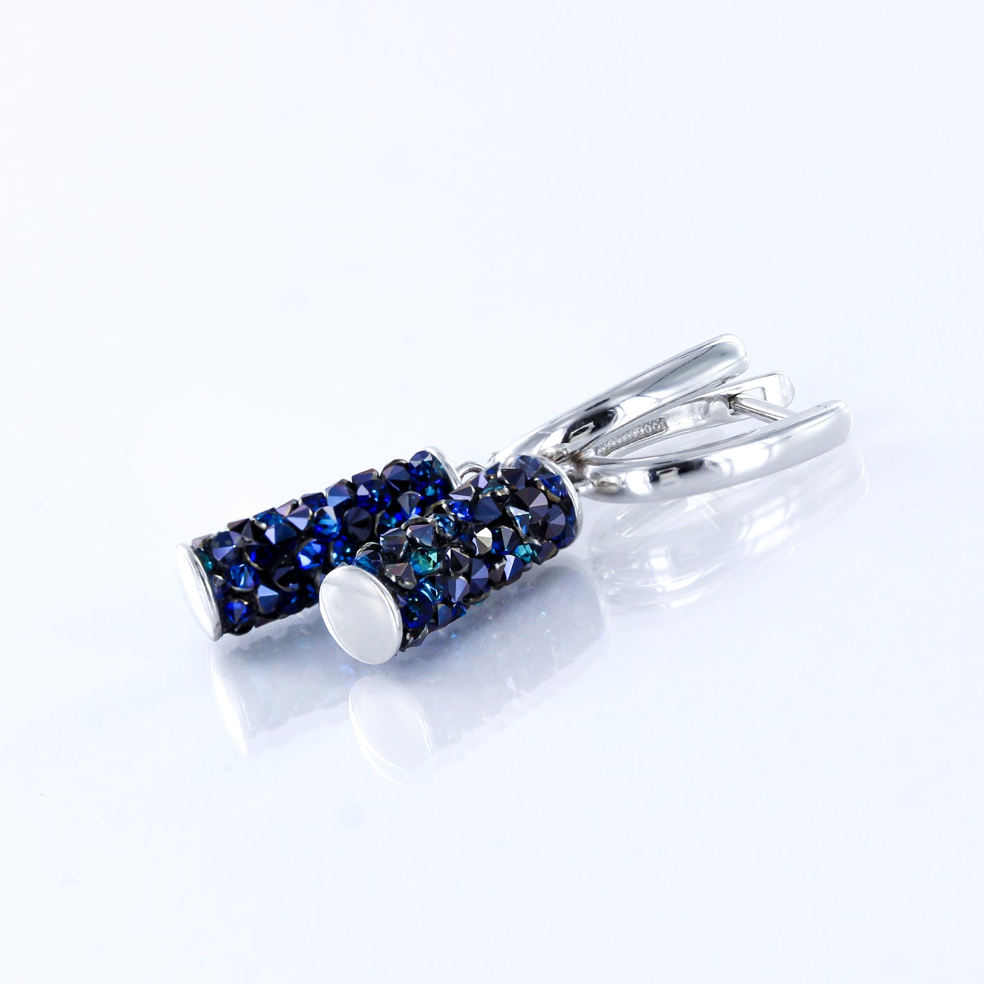 Ohrhänger mit blauen Kristallen Swarovski Bild 3