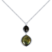 Collier mit Onyx und Labradorit Bild 1