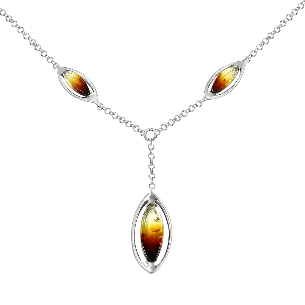 Collier mit Bernstein Bild 1