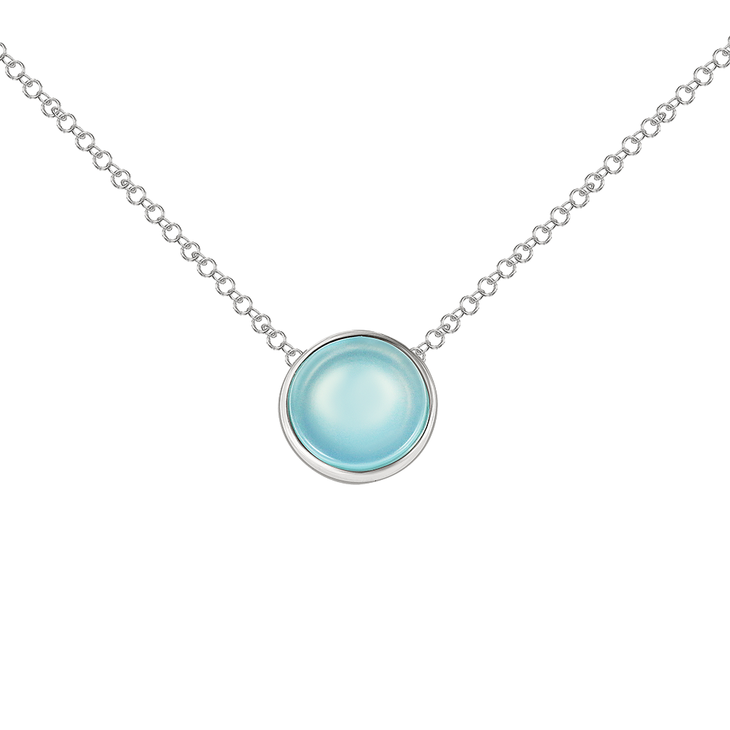 Collier mit Achat aqua Bild 1