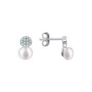 Ohrstecker mit Perle und Zirkonia Bild 1