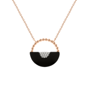 Goldkette mit Anhänger und Brillanten Rotgold Bild 1