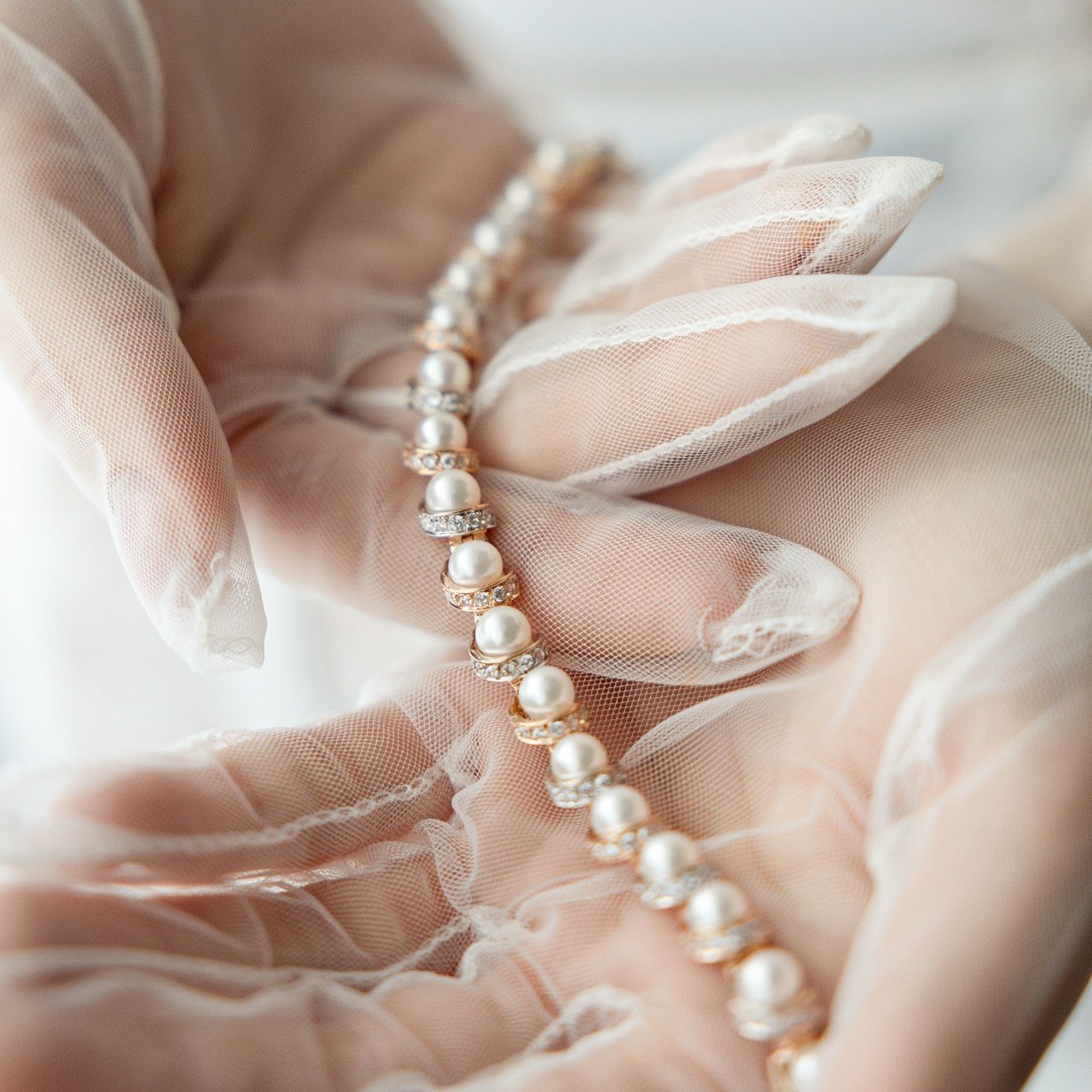 Collier oder als Armband mit Perlen und Zirkonia Bild 2