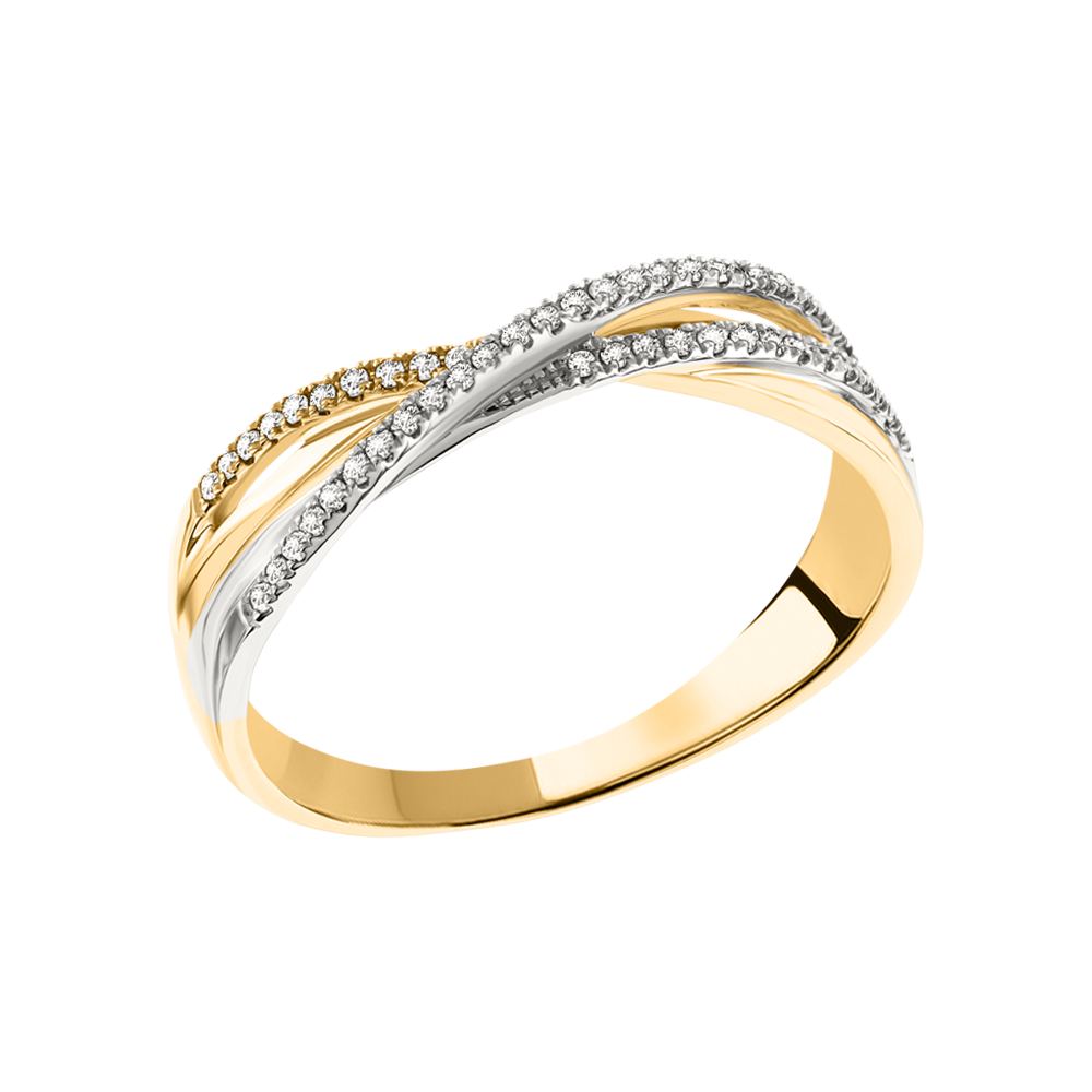 Damenring mit Brillanten aus Gelbgold Bild 1