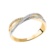 Damenring mit Brillanten aus Gelbgold Bild 1